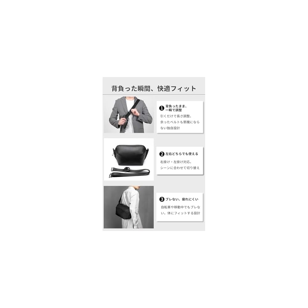 Zepirion Shoulder Bag for Men [10 Pockets for Easy Storage] Water-Repellent, Water-Resistant Zipper