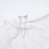 Tassel Earrings Diamond Butterfly Flower Pearl Stud Earrings Temperament Fashion Long Thin Earrings