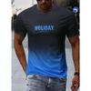 Letters Men's T-shirt 3D Printed Tees Male Simple Gradient Fashion Trend Short Sleeve T Shirts Casual Summer Clothing