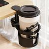 No Drill 360° Rotating Cup Holder Anti-Spill for Gaming Desk Office Adjustable Drink Holder for Desk Table Edge Coffee Mugs