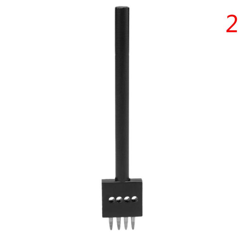 1PC DIY Leather Craft Punching Tool 2/4/6 Prong Hole Row Circular Cut Stitched Hole Spacing Drilling Leather Craft Tool