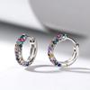 Color Zircon Ear Buckles For Women, Niche Design Sense, High-End Earrings, Simple And Fashionable Versatile Earrings.