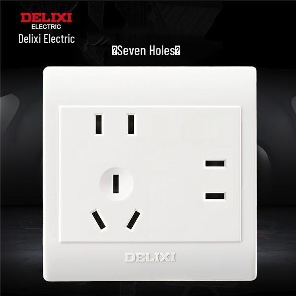 Выключатель с розеткой Delixi CD130 открытой установки
