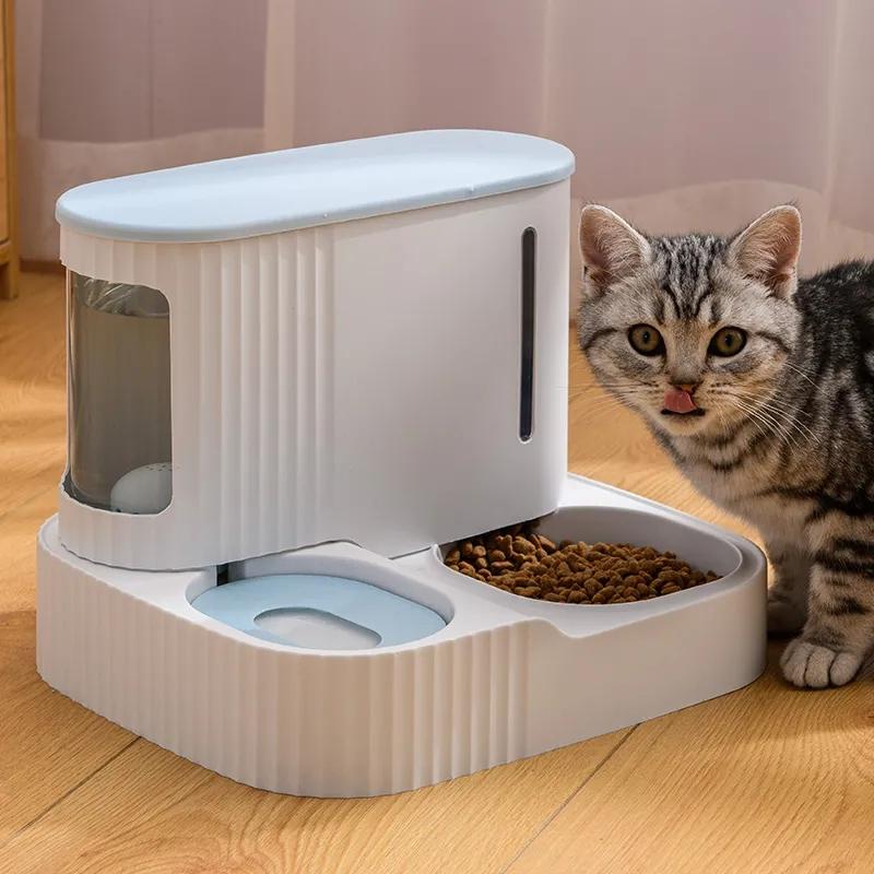 Cat Feeding Bowl, Automatic Feeder, Drinking Water Food Bowl, Dog Bowl, Cat Water Dispenser Fountains, Anti-overturning Dog Rice Bowl, Double B