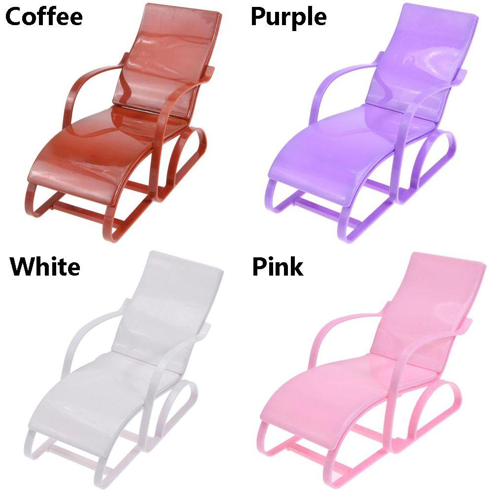Children' Gift Garden Bench Toy Accessories Doll Beach Chair Foldable Deckchair Dollhouse Furniture