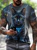 Смешные милые кошки 3D-печать Футболки Мужские Женские Повседневные Футболки С круглым вырезом С коротким рукавом Футболка Харадзюку Топы Уличная одежда Унисекс Одежда