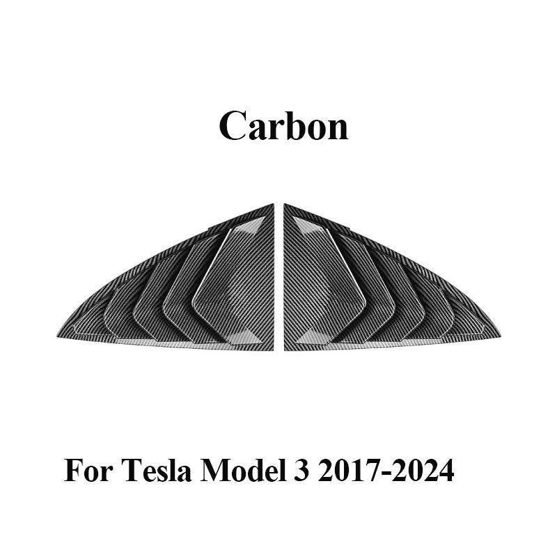 Для Tesla Model 3 2017-2024 Highland 2024+ Автомобильные задние боковые жалюзи на окна Боковые слепые треугольные жалюзи на окна Заслонки