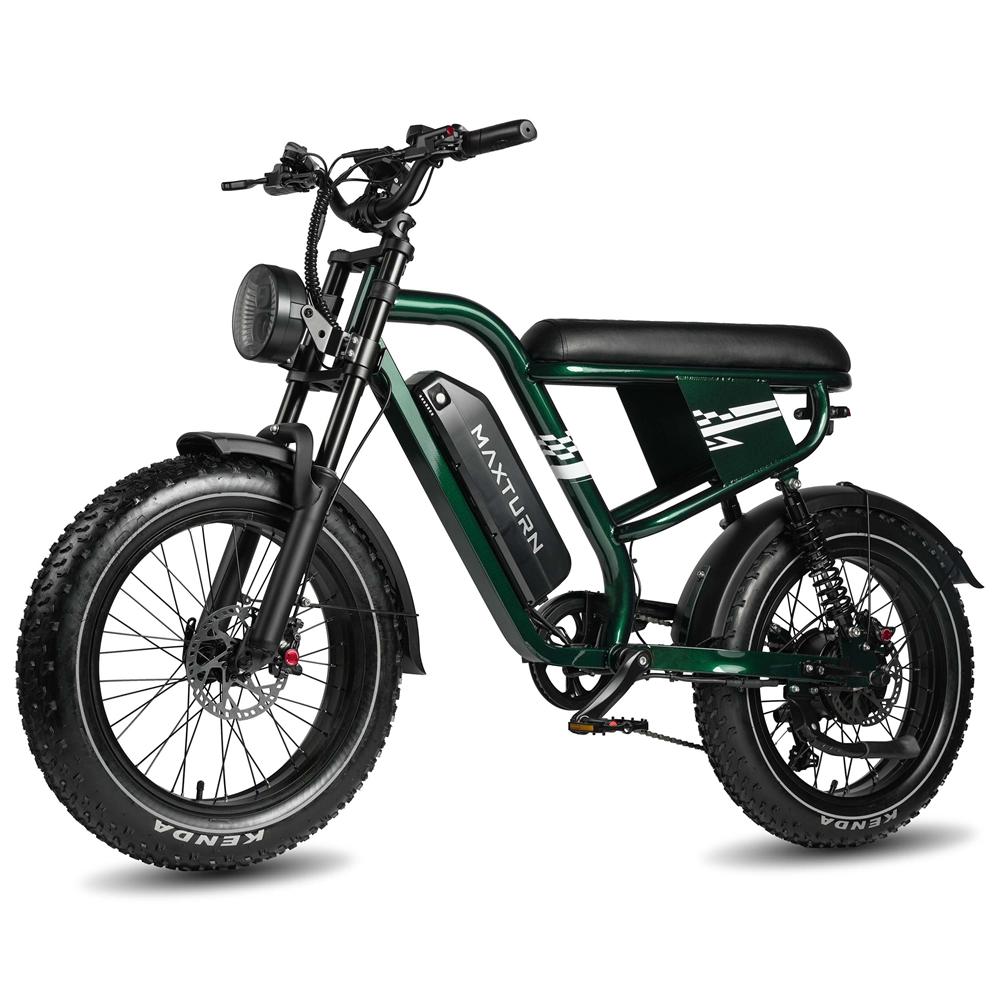 Электровелосипед Maxtron MX10 Мотор 250 Вт 20-дюймовые широкие шины Полностью амортизированный Электровелосипед для взрослых Максимальная скорость 25 км/ч Светодиодный дисплей 48 В 13,5 Ач