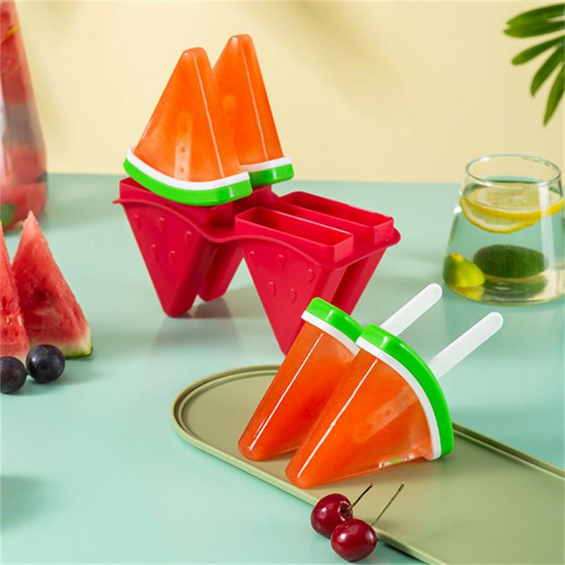 Форма для мороженого с крышкой, форма в форме арбуза, сделай сам, домашняя форма для мороженого, форма для замороженного сока, молока, кухонные инструменты для изготовления мороженого