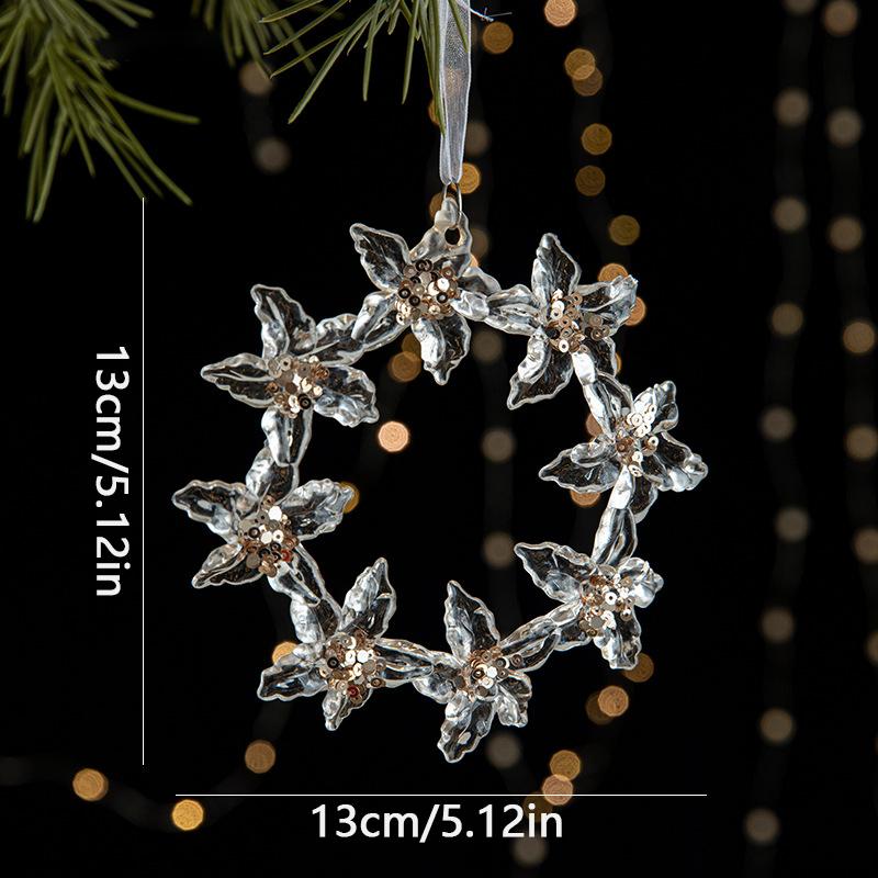 Рождественская прозрачная рождественская елка 1 Акриловые подвески Украшения Блестки Сцена Установка Реквизит