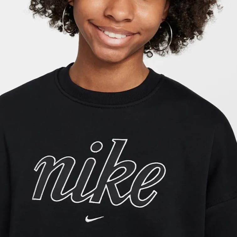 Nike Толстовка Sportswear Club, черно-белая, для подростков, FZ5566-010