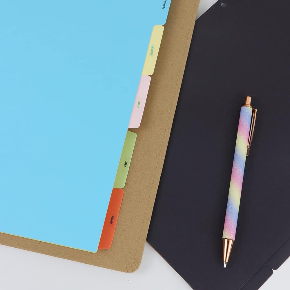 4 упаковки разделителей для папок B5, 5 отделов, с перфорацией на 9 колец, для папок-регистраторов, разделитель для планировщика, листы для заполнения, протекторы для листов(5