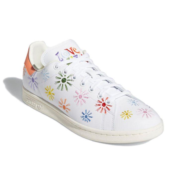 Adidas Кроссовки унисекс Stan Smith Pride White Cloud-White True-Pink GW2417