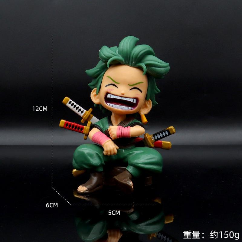 12 см Аниме Фигурка One Piece Монки Д. Луффи Ророноа Зоро Кавайные Игрушки Q Фигурка Нендороид Украшение для Автомобиля ПВХ Модель Подарки для Фанатов