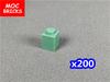 MOC Кубики Песочно-зеленый Кирпичик 1x2 1x3 1x4 Круглая Тарелка 6x6 Окно 1x2x3 DIY Архитектура Собранные Строительные Блоки Подарки для Детей