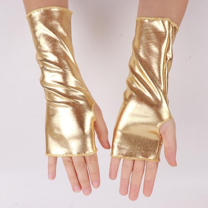 Женские митенки Дышащие Глянцевые Гетры Аксессуар для Танцев Костюм на Хэллоуин