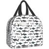 Sharks Lunch Bag for Women Cooler Tote Box Insulated Leakproof Reusable Girls Lunchbag Office Work School Picnic Portable
