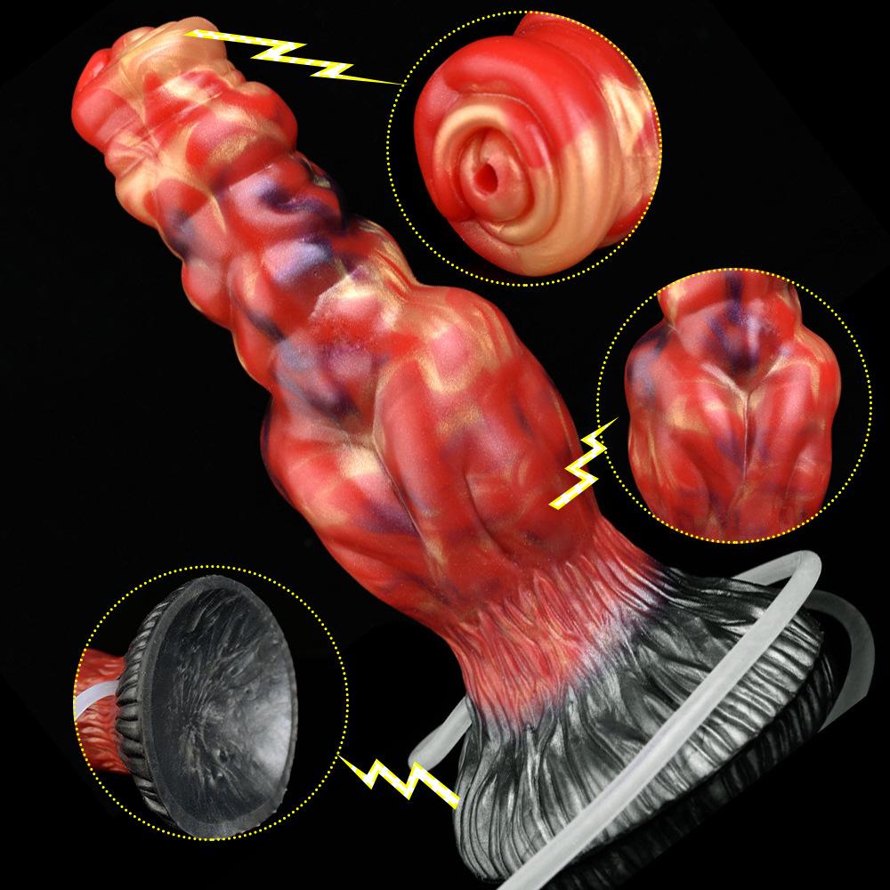 Ejectable Water Spray Dildo - Realistic Silicone Dog Penis Toy for Women, G-Spot Stimulation Adult Sex Toy with Squirt Function