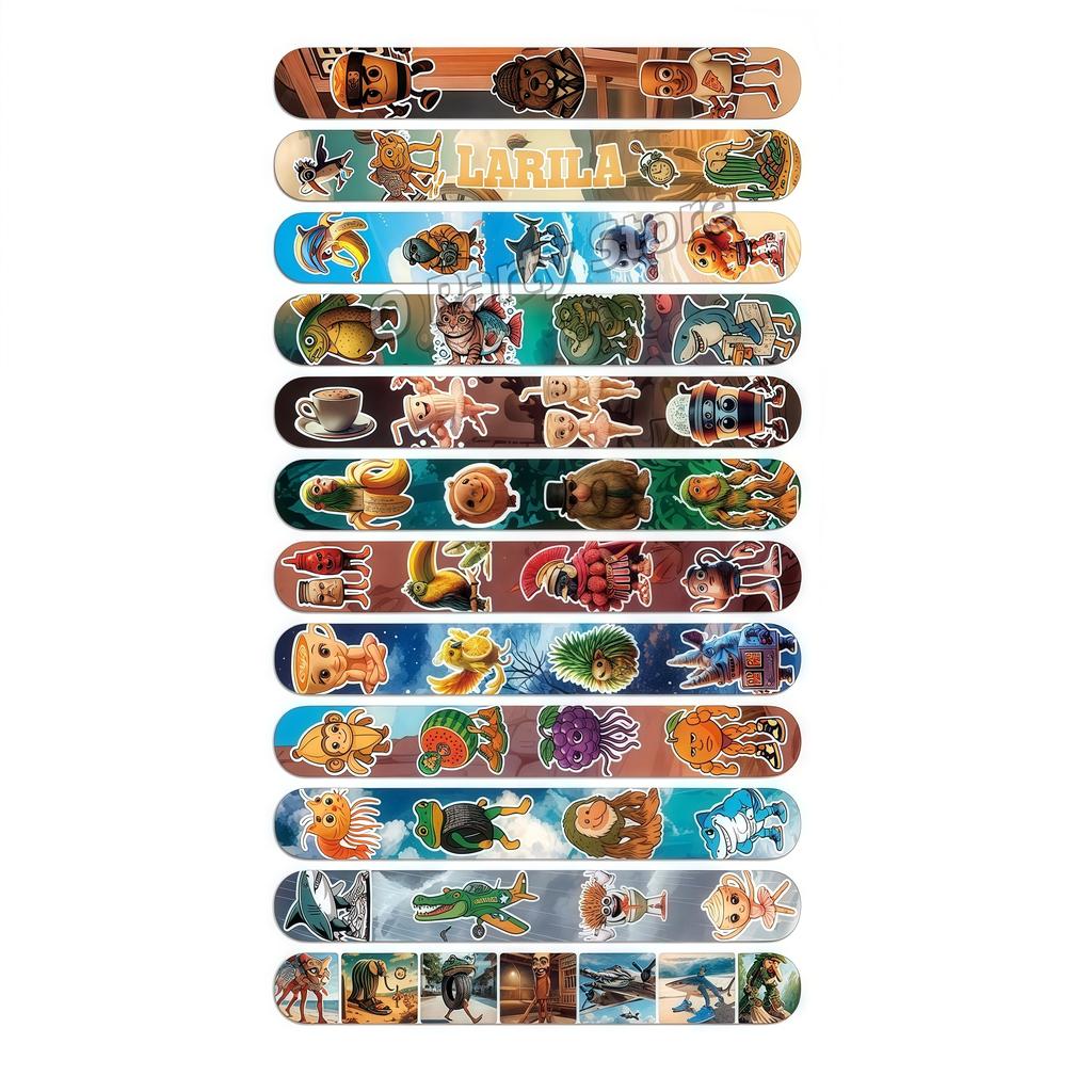 Italian Brainrot Party Favors Tung Tung Sahur Tralalo Slap Bracelets Kids Goodie Bag Fillers Birthday Decor Party Gifts Supplies