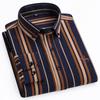 Plus size 100%cotton korean fashion long-sleeve shirts for men slim fit formal plain shirt striped houndstooth plaid clothes