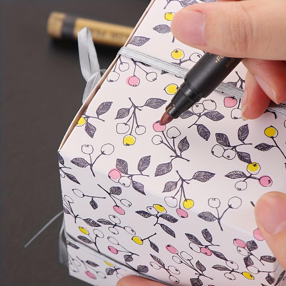 Металлические цветные маркеры, набор из 10 шт., водостойкие, разноцветные, со средним кончиком, пластиковая поверхность для рисования, создания открыток, скрапбукинга и альбомов своими руками