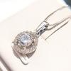 Классическое круглое ожерелье с бриллиантами в европейском и американском стиле с подвеской из циркона для женщин