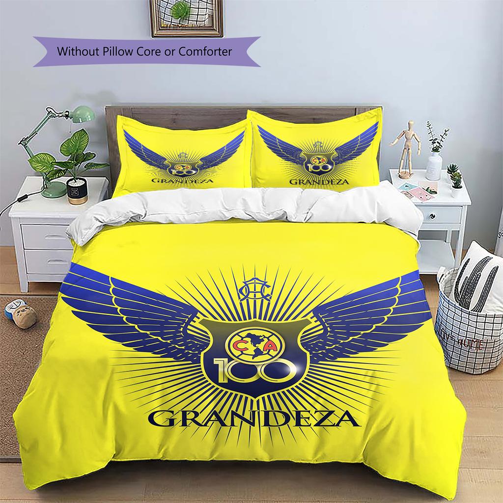 Club América Pattern Bedding Quilt Set Home Decoration Gift (1 * duvet cover + 2 * pillowcase without core)