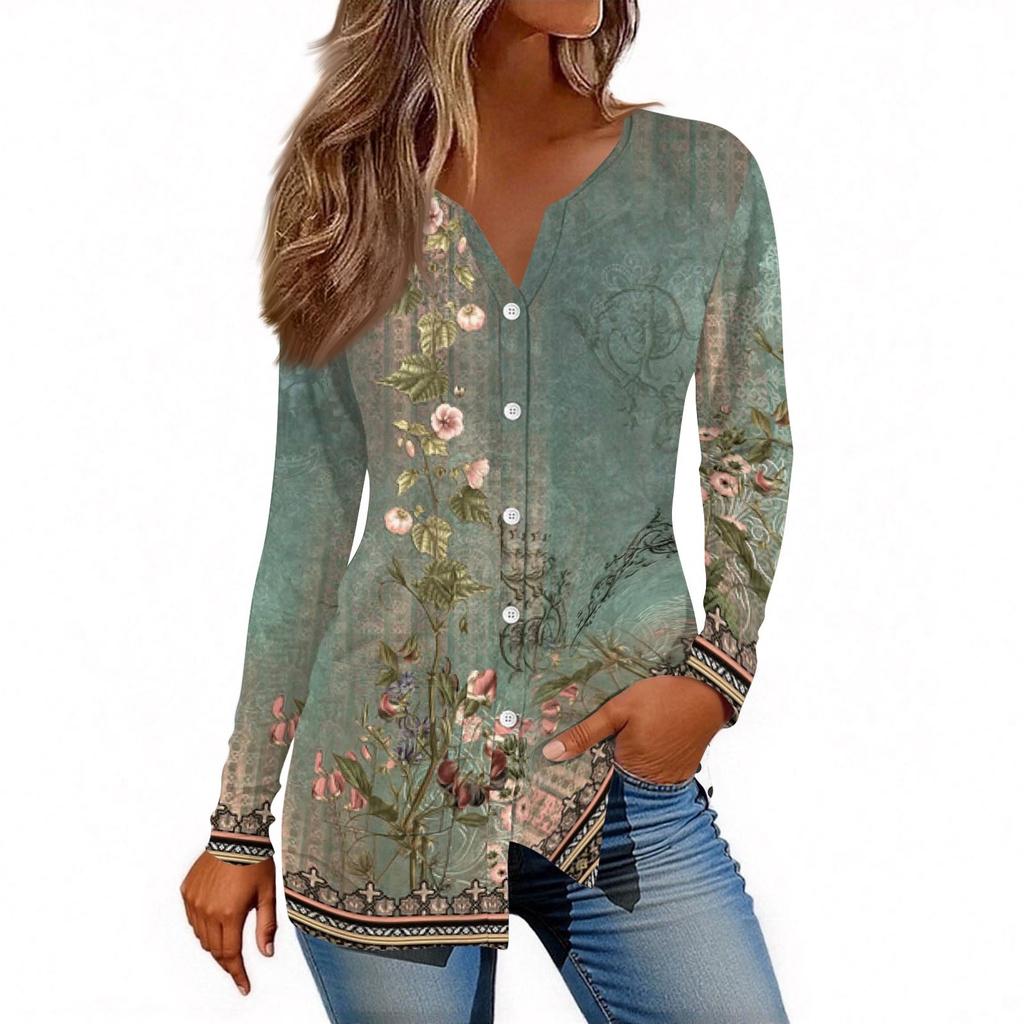Women V-neck Long Sleeve Casual Cardigan With Pocket