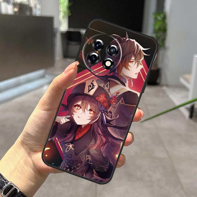 Чехол Genshin Impact Zhongli Hutao для OnePlus 11 8 9 10 Pro 8T 9RT 10R 10T 11R Nord CE 2 Lite 2T N10 N20 Ace Pro