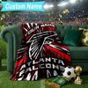 Custom Name Blanket Falcons Logo Blanket Bedding Blanket for Travel, Camping, Living Rooms, Offices, Sofas, Fan Christmas gift