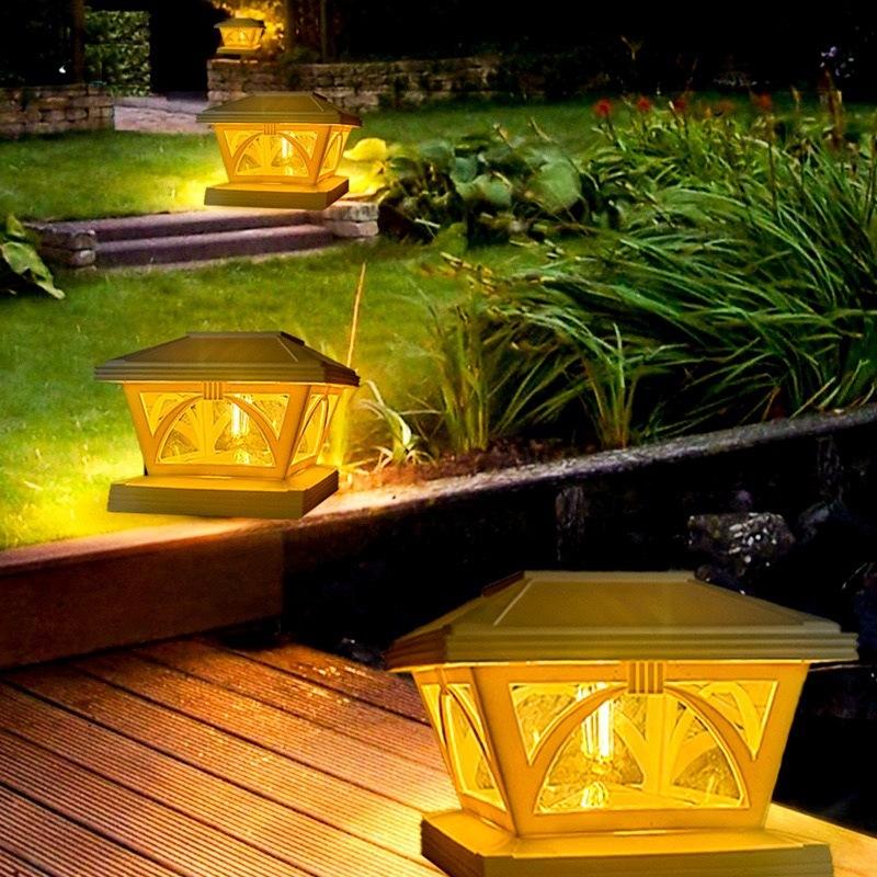 Солнечные уличные фонари для столбов 4x4 5x5 6x6 Яркие светодиодные фонари для столбов для забора, сада или патио Водонепроницаемые фанерные фонари для забора