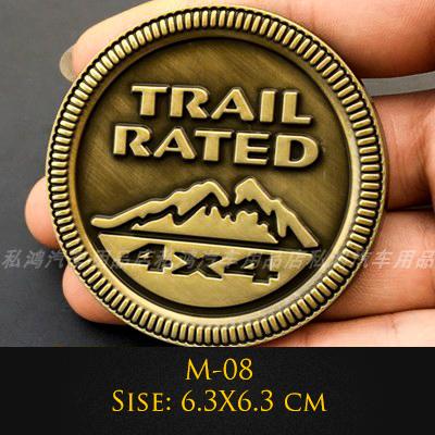 3D Metal Emblem 4X4 Trail Rated Badge High Country Logo Stickers For Jeep Wrangler Patriot Car Styling Car Stickers Accessories po1
