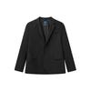 Однотонный блейзер в стиле business casual для мужчин Блейзеры Мужские Черный F11M112704F-BK