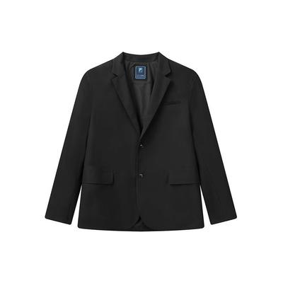 Однотонный блейзер в стиле business casual для мужчин Блейзеры Мужские Черный F11M112704F-BK