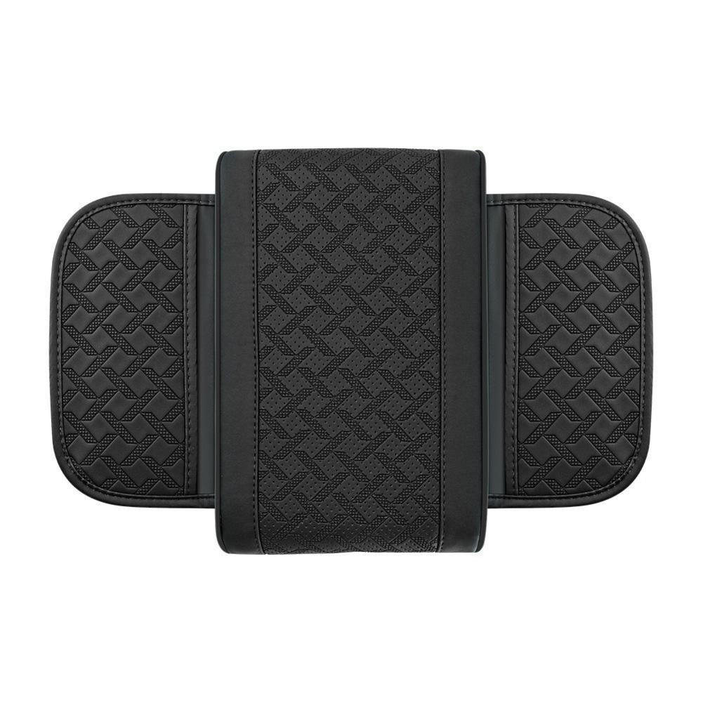 Car Armrest PU Leather Mat With Side Storage Pockets Suitable For Sedans And SUVs Automotive Interior Accessories