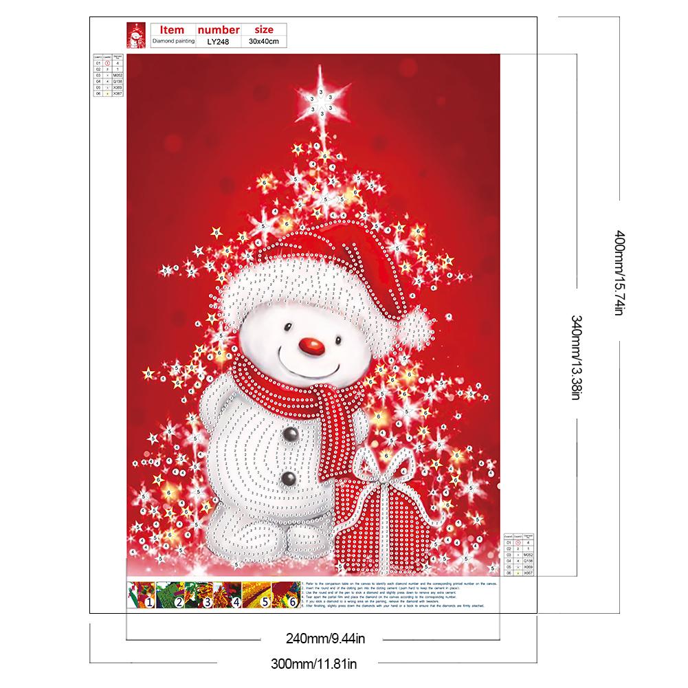 30*40см Частичная Специальная Форма Дрель 5D DIY Снеговик Набор Алмазная Живопись Украшение Стразы Алмазная Живопись Домашний Настенный Декор