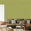 Peach and yellow argyle rhombus wallpaper for living room and bedroom 50x1000