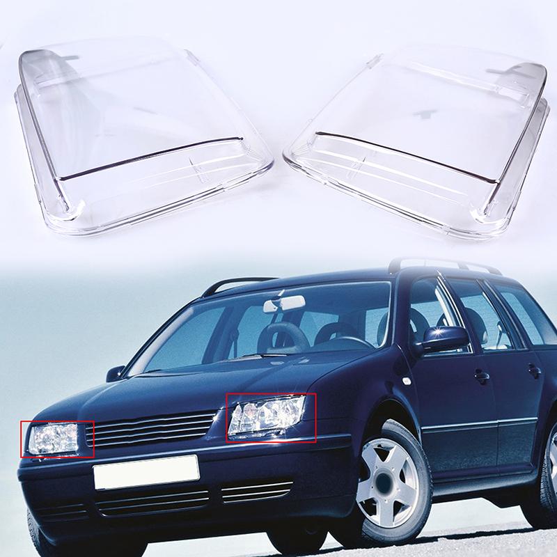 1 Pair Car Lights Headlight Mask Head Lamp Shell Clear Cover for VW Bora Variant 4 Motion 1999-2005 Foglamp Housing Accessories