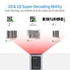 2D 1D QR-сканер штрих-кода с TFT-экраном 3 в 1 BT и 2,4 ГГц, беспроводное и проводное соединение, звук и