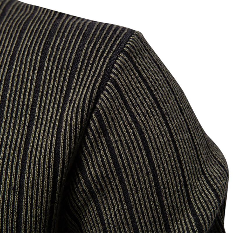 Callaway 2025 Осень и зима вышитый новый полувысокий ворот тонкий полосатый топ, модный качественный мужской свитер-пуловер