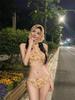 Thai floral swimsuit women's split small breasts gather pure desire vacation bikini three-piece seaside vacation swimsuit