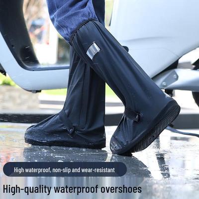 Водонепроницаемые Нескользящие Высокие Бахилы от Дождя - Толстые, Износостойкие Уличные Силиконовые Ботинки для Мужчин и Женщин