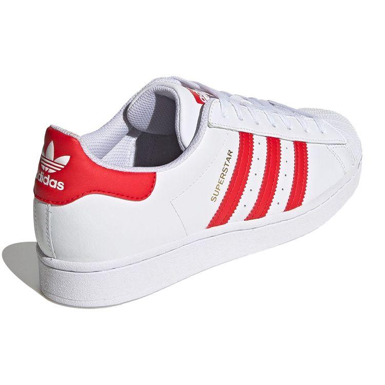adidas Кроссовки унисекс Superstar White Vivid Red Cloud-White Gold-Metallic H68094