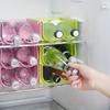 Stackable Plastic Drinks Organizer for Refrigerator Anti-Slip Design for Bottles and Cans, Beverage Storage Drinks Refrigerator Organizer Shelf