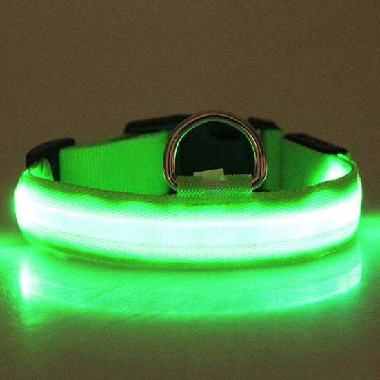 Светящийся ошейник для домашних животных, устойчивый к разрыву, устойчивый к укусам аксессуар, светодиодная вспышка, ошейник для собак