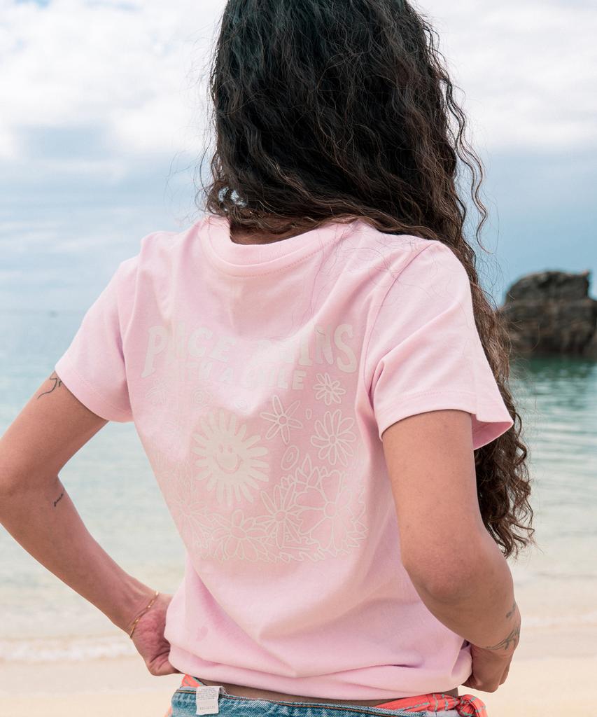 BIGWAVE COLLECTIVE Peace Again Graphic Women'S T-Shirt (Pink)