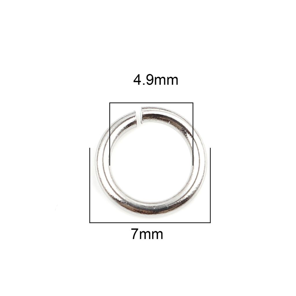 100pcs 0.5mm-1.8mm-4mm-16mm Stainless Steel Open Jump Rings Findings Round Silver Color DIY Making Keychain Necklace Jewelry