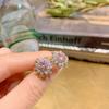 Cross Border Electroplating Separation Of Pink Rings Flower Necklaces Earrings Bridal Jewelry Set Combination