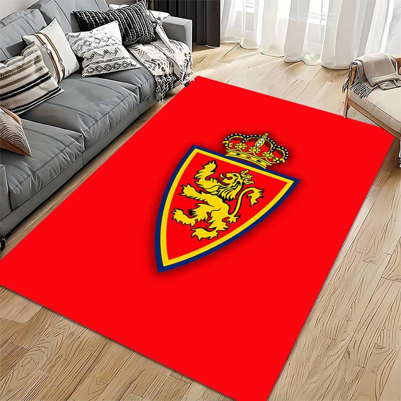 Red Royal Lion Shield Carpet suitable as a non-slip mat for the living room or bedroom sofa