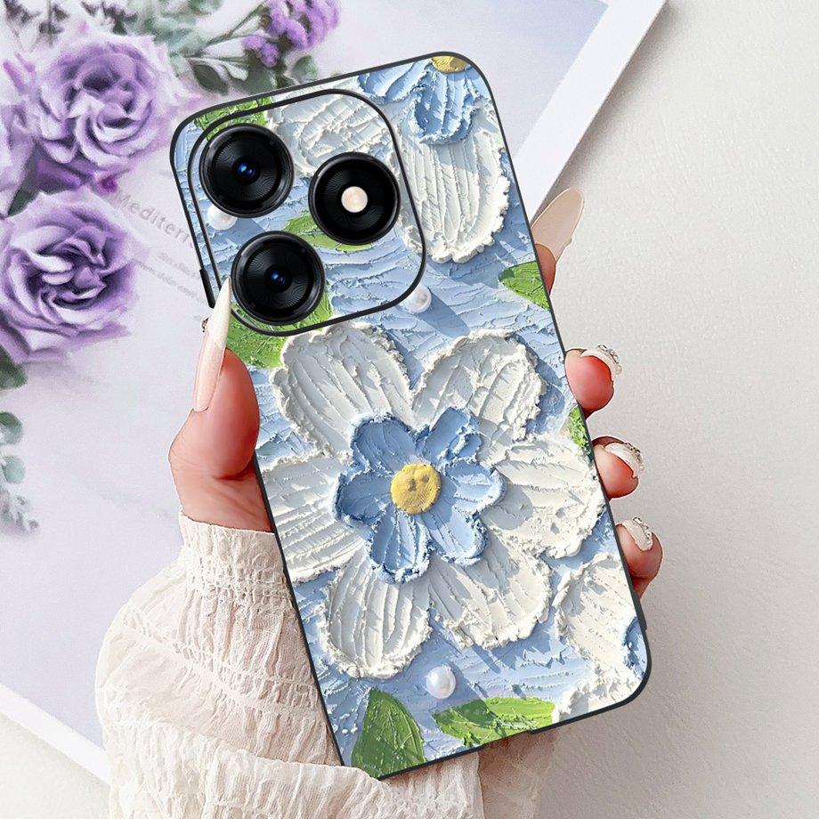 Роскошный Матовый Силиконовый Мягкий Чехол Для Tecno Spark 10c 10 Pro Spark10 4G 5G KI5k KI5q KI7 KI8 Capa Цветок Любящее Сердце Бантик Etui